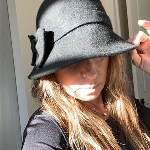Kate spade black wool hat